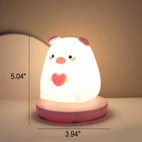 Dier-LED-nachtlamp | Schattig siliciumontwerp | Ingebouwde LED