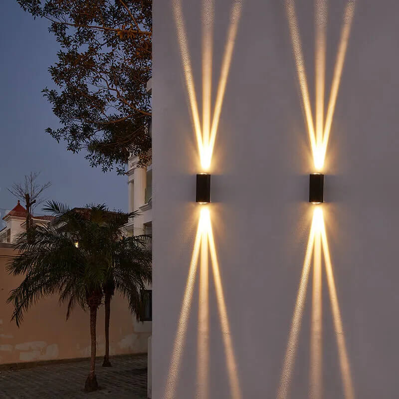 Moderne waterdichte rechthoekige LED-wandlamp voor buiten