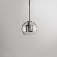 Hessa Hedendaagse Gouden Hanglamp, Glas, Globe/Cilindrisch