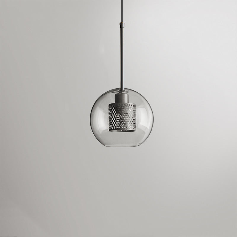 Hessa Hedendaagse Gouden Hanglamp, Glas, Globe/Cilindrisch