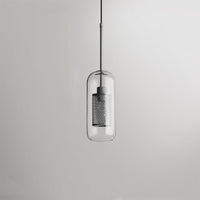 Hessa Hedendaagse Gouden Hanglamp, Glas, Globe/Cilindrisch