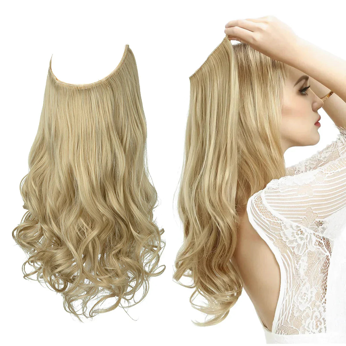 SecretHair | Echte Haar Extensions | Natuurlijke Golf-Volume | Blond