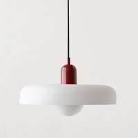 Bauhaus Hanglamp in Gekleurd Glas met Verstelbare Ophang