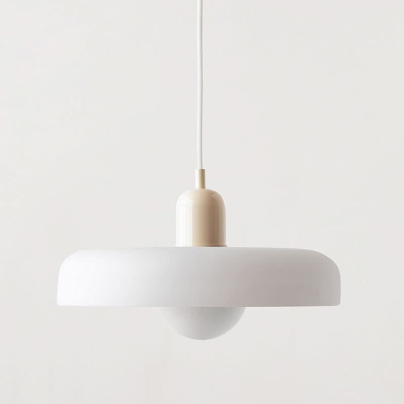 Bauhaus Hanglamp in Gekleurd Glas met Verstelbare Ophang