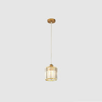 Vina Moderne Cluster Cilinder Glazen Hanglamp, Zwart/Goud