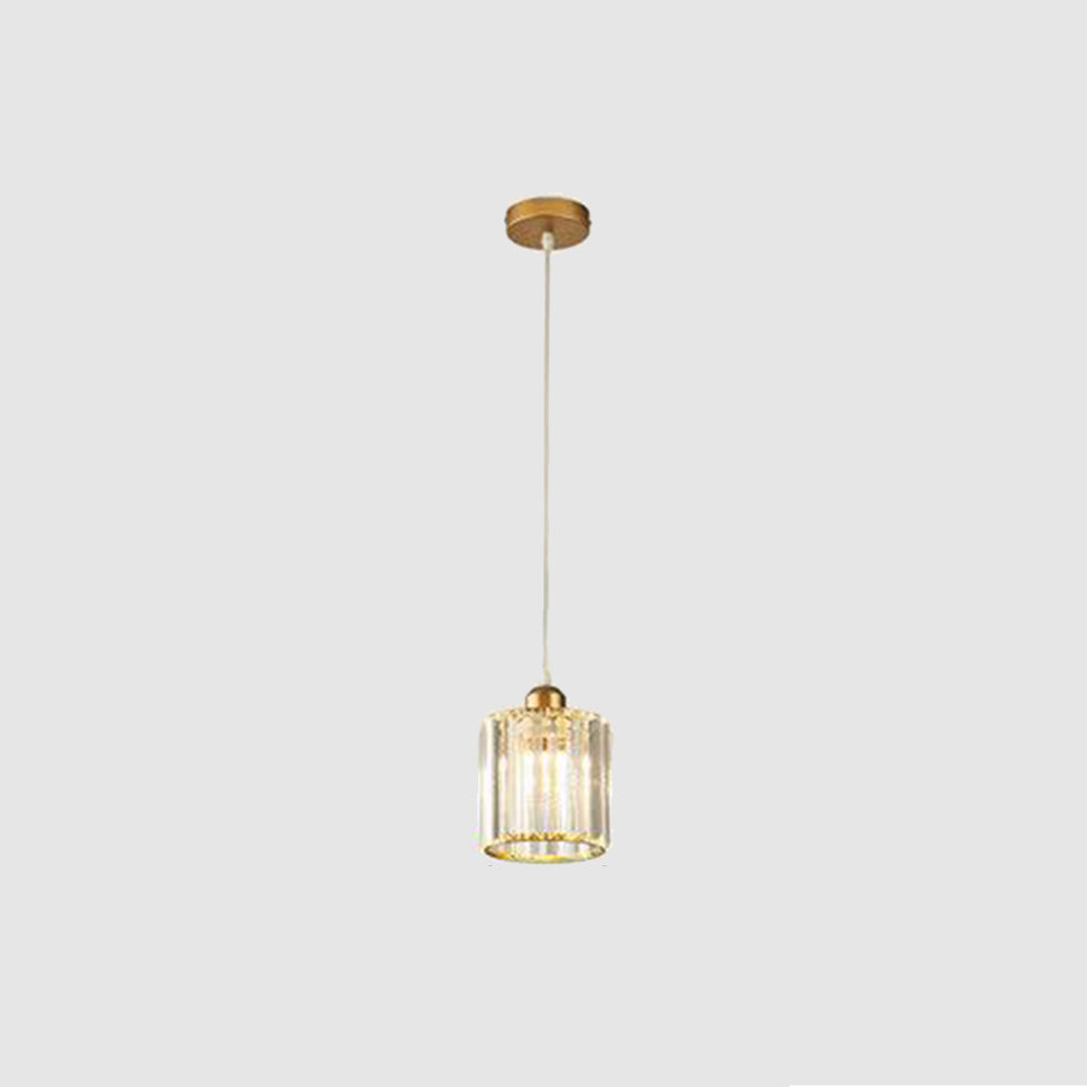 Vina Moderne Cluster Cilinder Glazen Hanglamp, Zwart/Goud