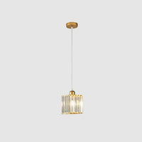Vina Moderne Cluster Cilinder Glazen Hanglamp, Zwart/Goud