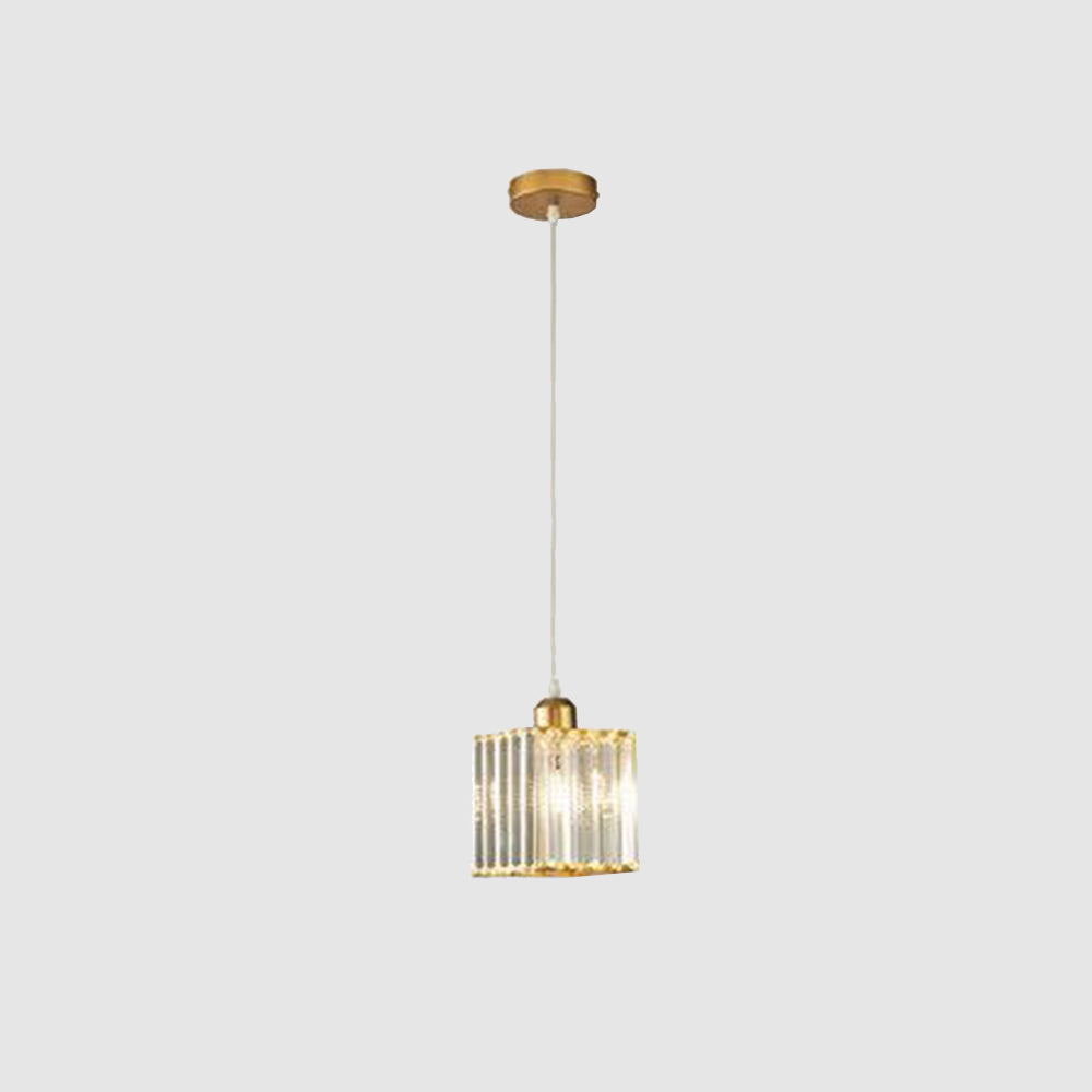 Vina Moderne Cluster Cilinder Glazen Hanglamp, Zwart/Goud