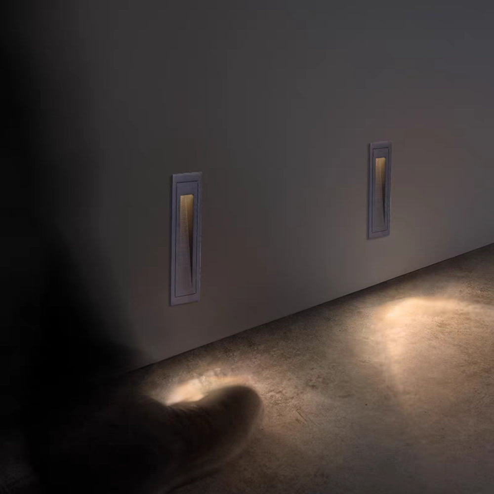 Ray Moderne Metalen Vierkante Buiten Deck/Stap Lamp, Zwart