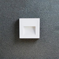 Ray Moderne Metalen Vierkante Buiten Deck/Stap Lamp, Zwart
