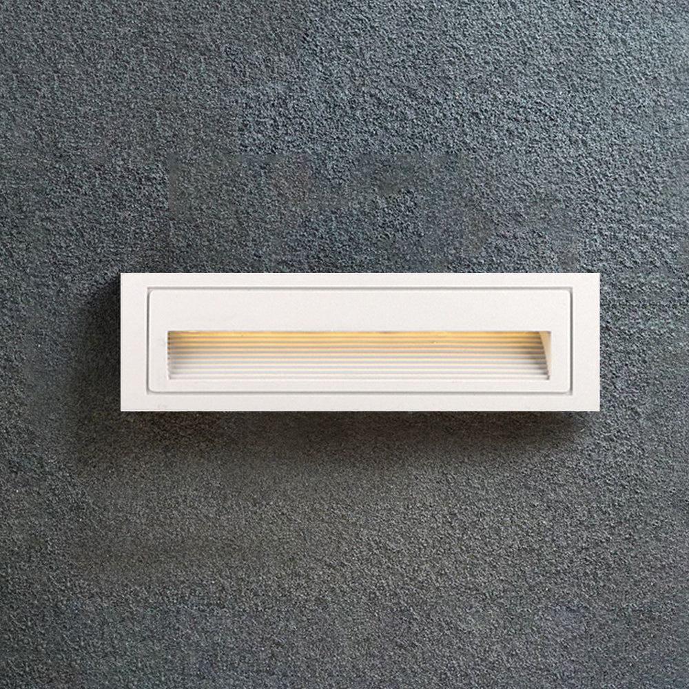 Ray Moderne Metalen Vierkante Buiten Deck/Stap Lamp, Zwart