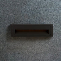 Ray Moderne Metalen Vierkante Buiten Deck/Stap Lamp, Zwart