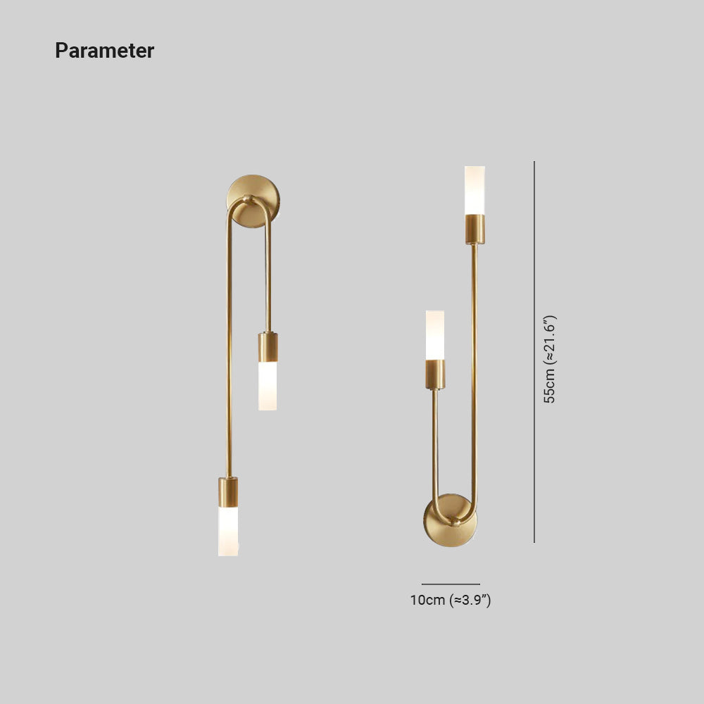 Moderne Wandlamp Rime met 2 Lichten voor Bed- of Slaapkamer