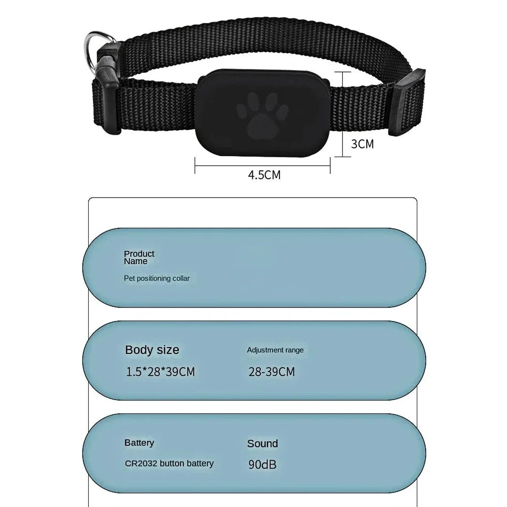 TAILMAP – Slimme GPS-Huisdier Tracker met verstelbare halsband voor honden en katten