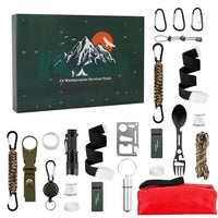 TRAILBOX Adventskalender 2025 – 24 Outdoor-Gereedschappen voor Mannen