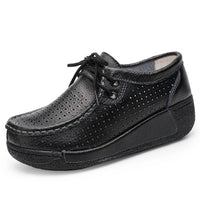 LuxeStride Leren Loafers | Elegant ontworpen platte platform mocassins voor ultiem comfort en stijl