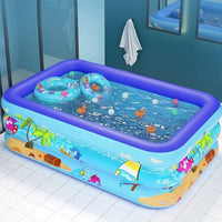 Luftolino Opblaasbaar Kinderzwembad | 110–180 cm | Extra Dikke PVC | Cartoon-Design voor Tuin & Balkon