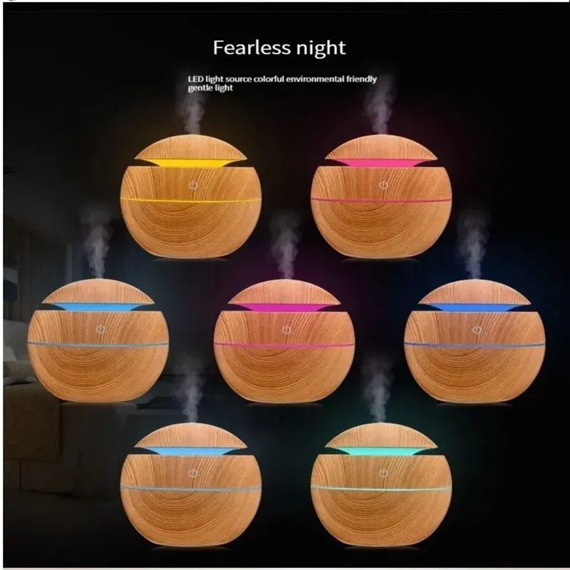 AeroMist Luchtbevochtiger 130 ml | Fluisterstil <35 dB | USB-voeding & LED-licht | Met Aroma-olie-functie