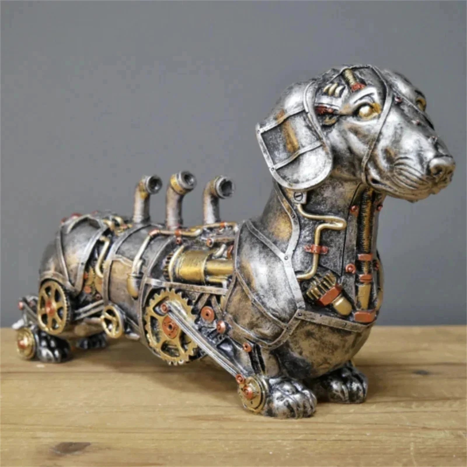 ArtisanForge Steampunk Dierensculptuur | Indrukwekkend mechanisch dierenornament dat industriële chic decoratie verrijkt met unieke artistieke elegantie
