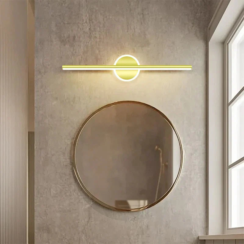 Moderne LED Wandlamp in Lijnvorm met Ronde Element – Design Verlichting