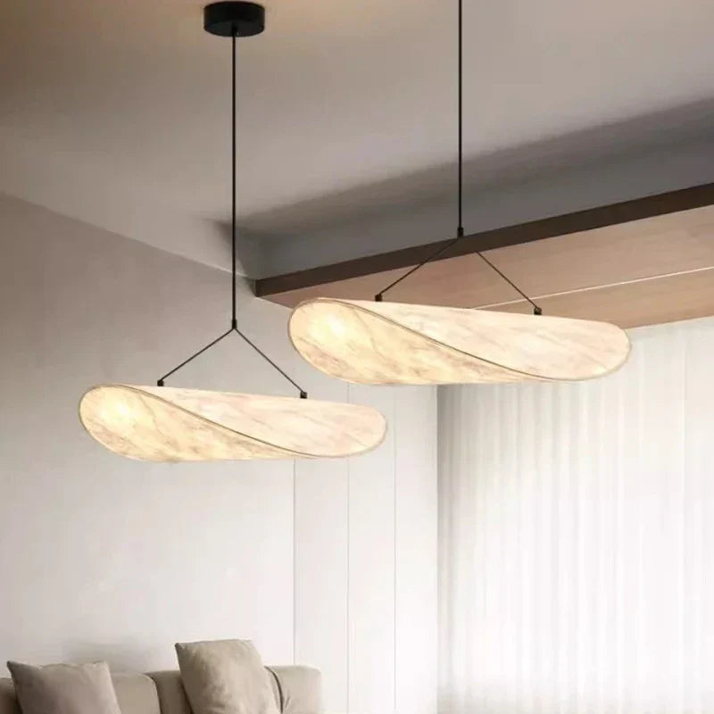 Japandi design hanglamp in de vorm van een verlengd paneel – moderne elegantie