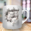 FelineElegance 3D Zwarte Kat Koffiemok | Betoverende keramische theekop met een speels ontwerp, perfect voor kinderen en ideaal voor verrassingscadeaus.