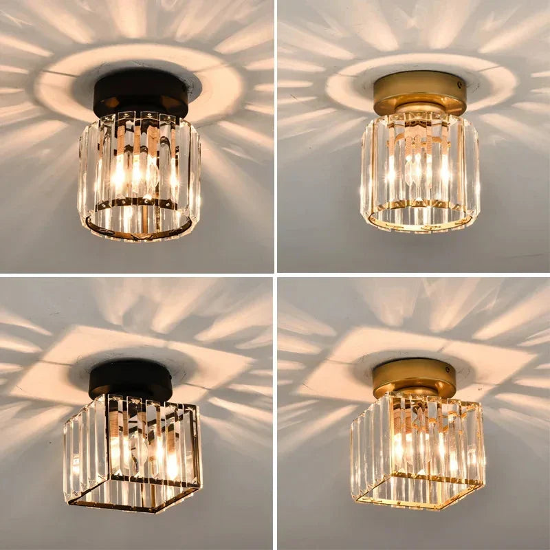 Moderne Kristallen Plafondlamp Glam Flush Mount Glazen Lamp