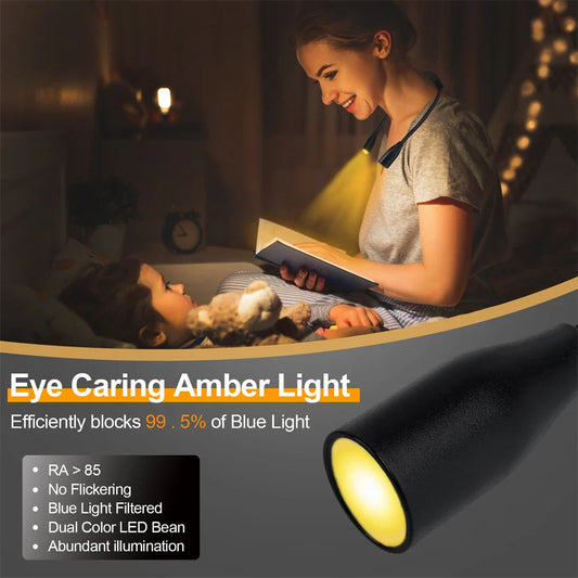 LED Nackenlampe LumiNeck | USB oplaadbaar | 3 lichtkleuren & traploos dimbaar | Flexibel & Draagbaar