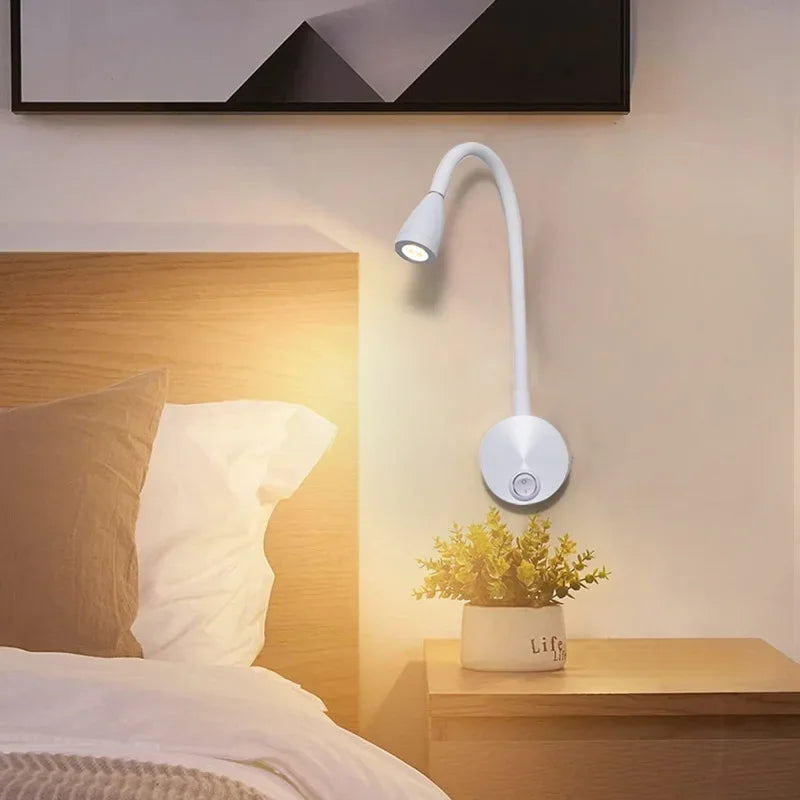 Veelzijdige LED-Wandlamp: Modern, Flexibel, Perfect om in Bed te Lezen