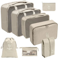 PackWunder Reisorganizer Set 7/8/9/10-delig | Opvouwbare Koffer-organizer | Voor kleding, schoenen & accessoires