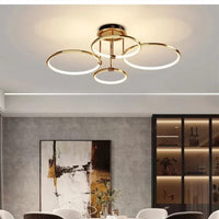 Moderne LED-lamp met ringen – plafondlamp in geometrische vorm