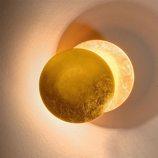 Decoratieve wandlamp geïnspireerd op de fasen van de maan - Roteren lampenkap 360°