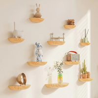 Skanto | Halfronde Wandplank | Stijlvol en Ruimtebesparend | Natuurlijk Hout