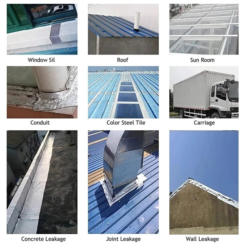 Warmtebestendige waterdichte tape - Aluminiumfolie dikker butylband voor wand-, zwembad-, en dakreparatie - zelfklevende duct tape