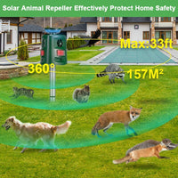 Zonne-energie Ultrasoon Dierenafschrikker