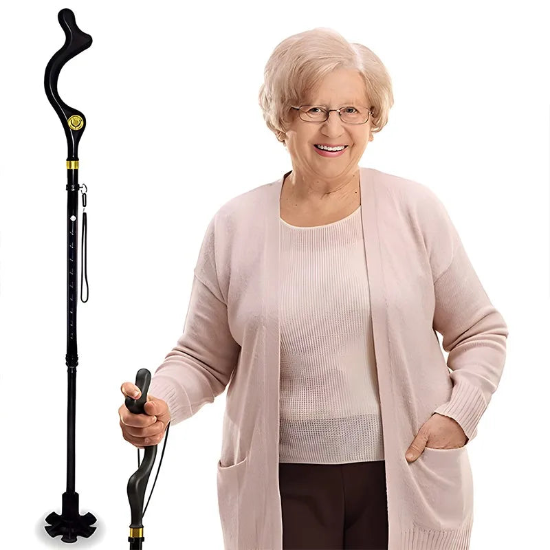 ElevateEase | Lichtgewicht, opvouwbare wandelstok met verbeterde stabiliteit