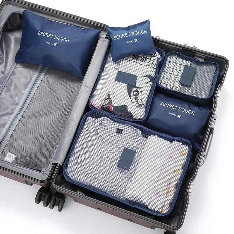 ReiseLina Kofferorganizer Set | 6-delig | Waterdicht & Ruimtebesparend | Van Oxford-Stof