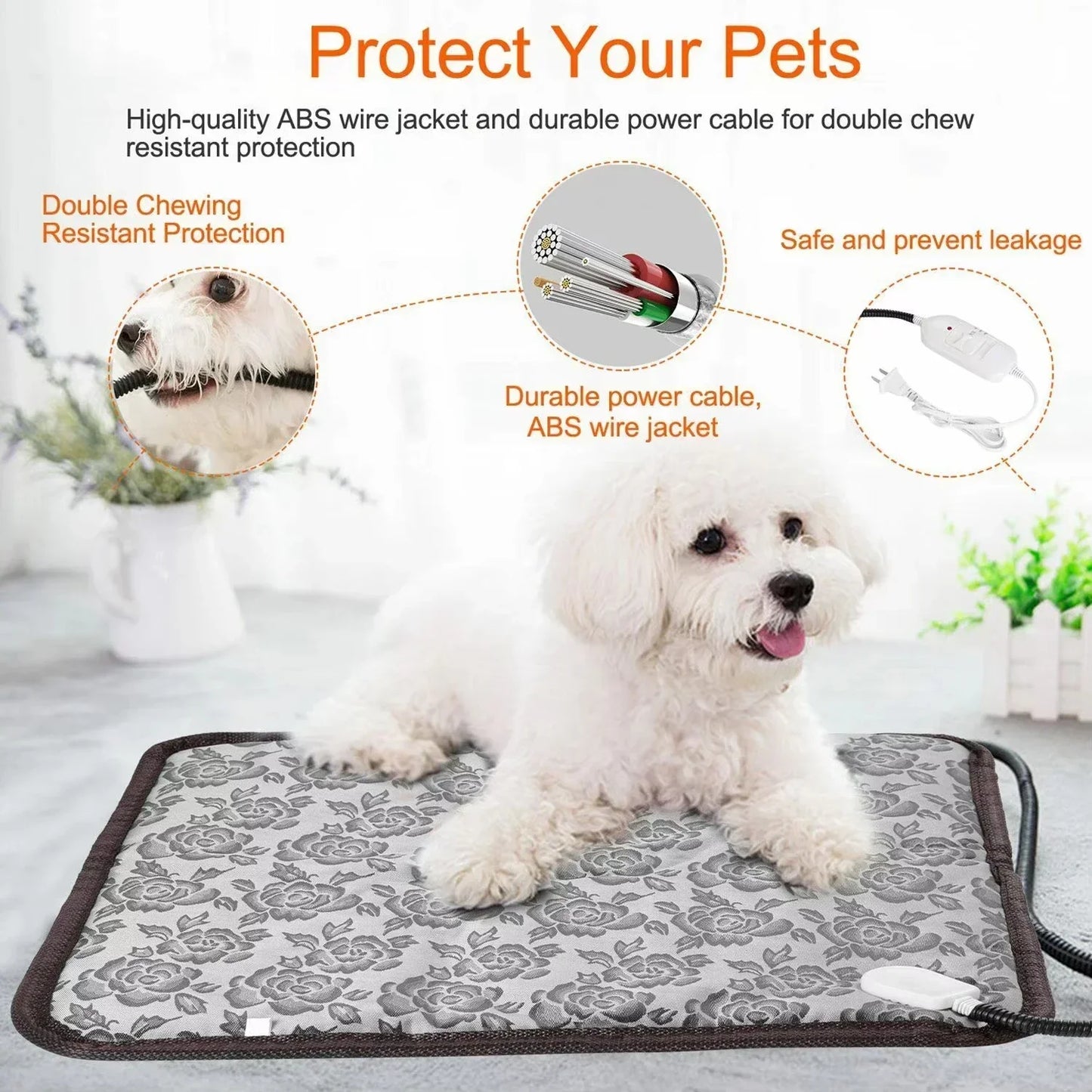 Verwarmingsmat voor Dieren PawTherm | Temperatuurcontrole & Timer | Waterdicht & Veilig | Voor Honden & Katten
