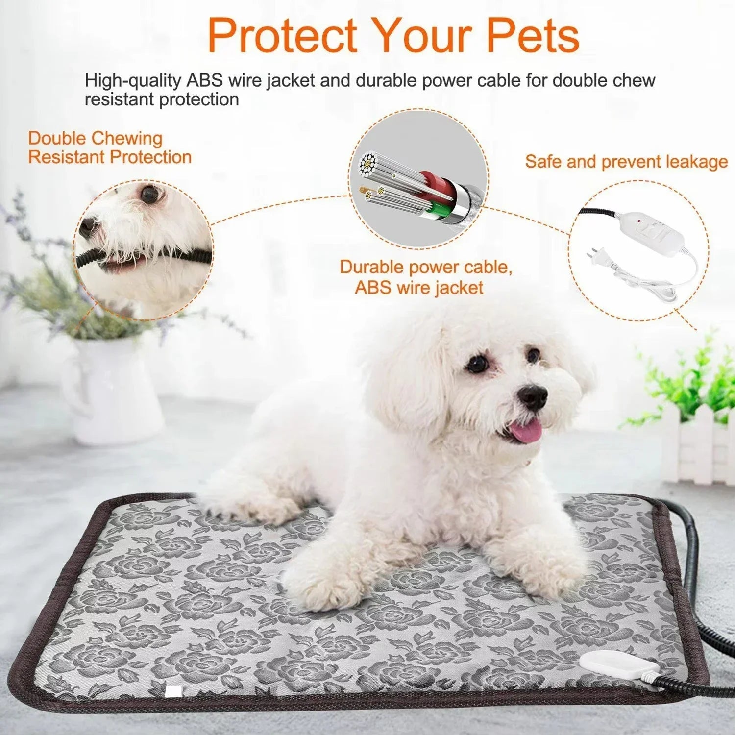 Verwarmingsmat voor Dieren PawTherm | Temperatuurcontrole & Timer | Waterdicht & Veilig | Voor Honden & Katten