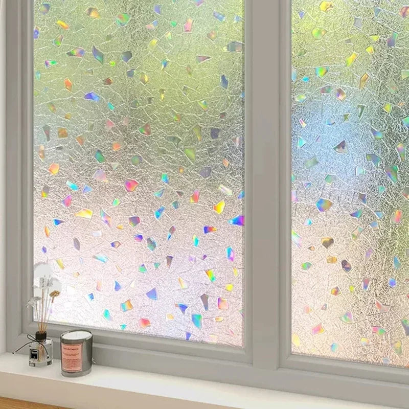 Skanto | 3D Glas-in-loodfolie - Decoratieve vinylstickers voor glazen ramen met statische hechting - Venster Glas-in-lood decor