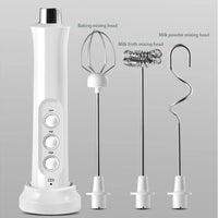 3 In 1 Elektrische Melkopschuimer Oplaadbare Melkopschuimer Handheld Opschuimapparaat Hoge Snelheden Melkopschuimer Drankmixer Koffie