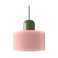 Nordic Iron Body Two-Tone Glass Pendant Light