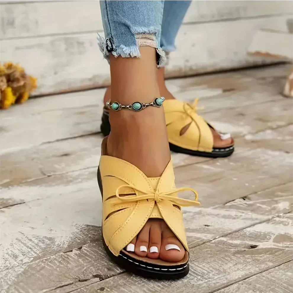Uniq comfortabele sandalen met voetboog |  Zeg maar dag tegen voetpijn met deze ondersteunende sport sleehakken met een boogknoopontwerp, die verlichting bieden bij eeltknobbels en fasciitis plantaris met ademend comfort.