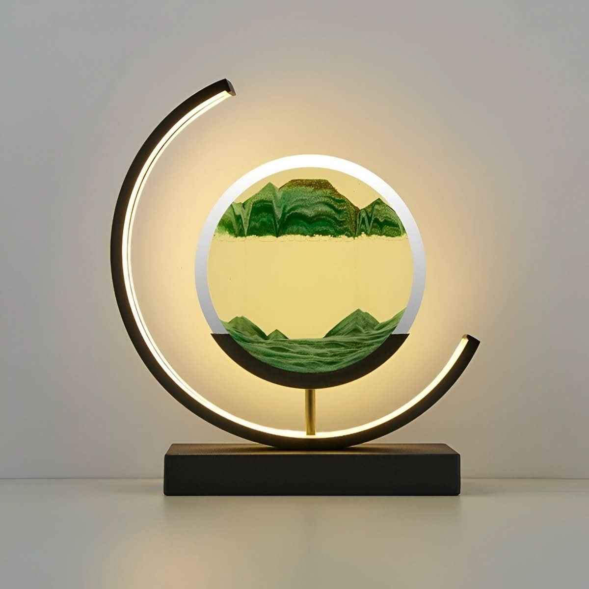 Zandlamp met Bewegend Zand en Dimbare LED Verlichting voor een Ontspannende Sfeer