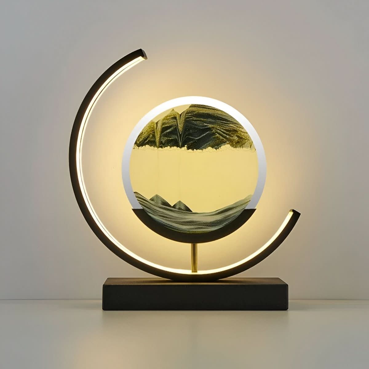 Zandlamp met Bewegend Zand en Dimbare LED Verlichting voor een Ontspannende Sfeer