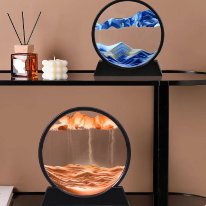 Zandloper | 3D Zandkunst Diepzee | Rustgevend Vloeieffect | AquaScape