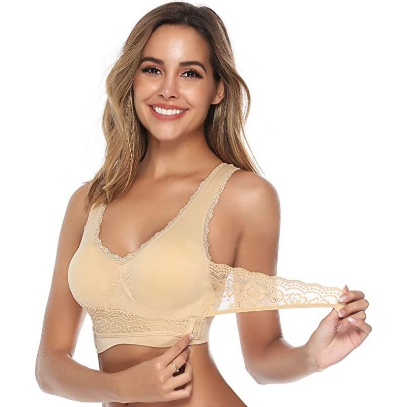 Kanten Push-Up Beha | Voel je de hele dag zelfverzekerd en comfortabel met deze draadloze, ademende kanten push-up beha die natuurlijke ondersteuning en stijl biedt.