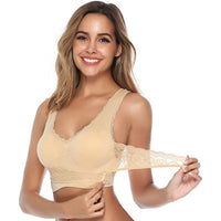 Kanten Push-Up Beha | Voel je de hele dag zelfverzekerd en comfortabel met deze draadloze, ademende kanten push-up beha die natuurlijke ondersteuning en stijl biedt.