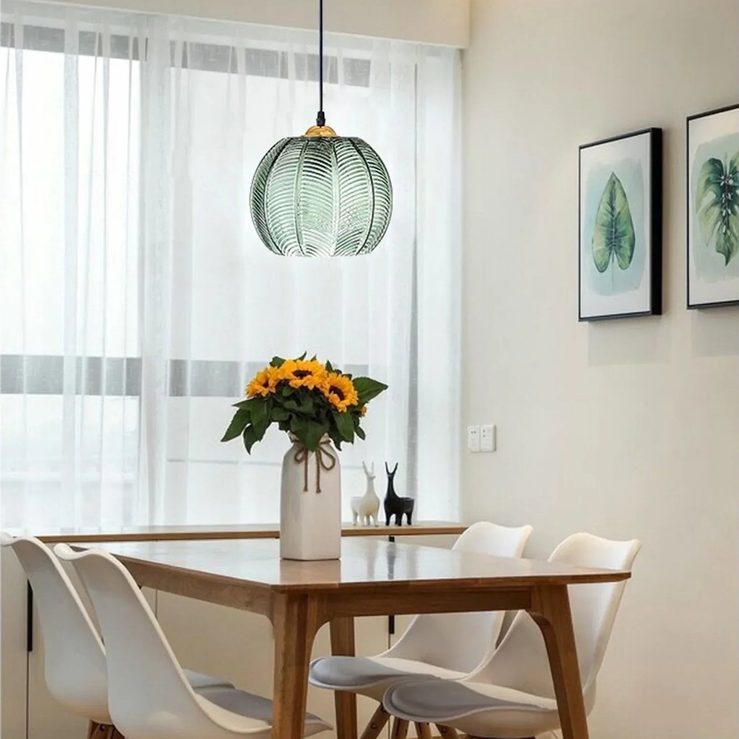 Hanglamp van Glas in de Vorm van een Bal