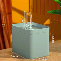 Ultra-stille huisdieren waterfontein met intelligente filtratie - 1,5 l roestvrij staal